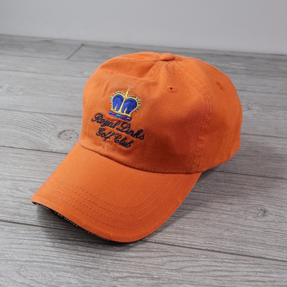 Imperial Royal Links Golf Club Hat Men's Orange Cotton Adjustable Strapback Cap